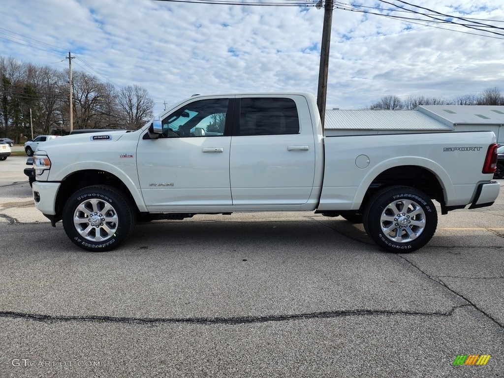 2022 2500 Laramie Crew Cab 4x4 - Pearl White / Black photo #8