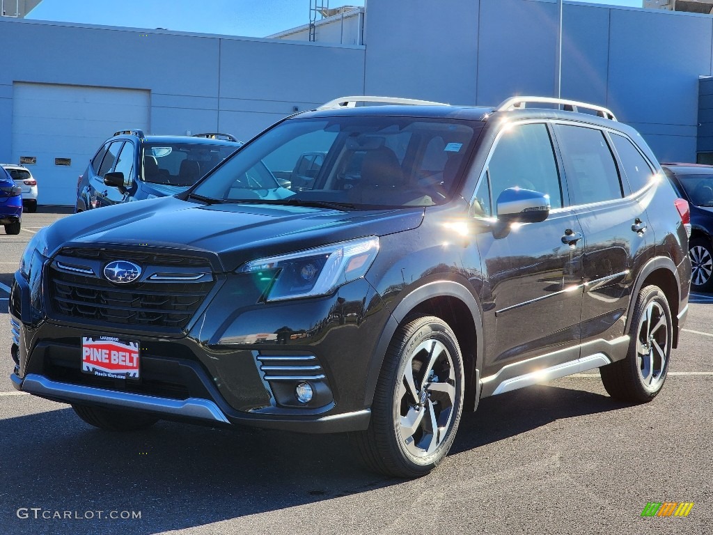 2022 Forester Touring - Crystal Black Silica / Black/Saddle Brown photo #1