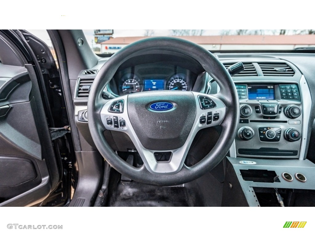 2015 Ford Explorer Police Interceptor 4WD Charcoal Black Steering Wheel Photo #145264632
