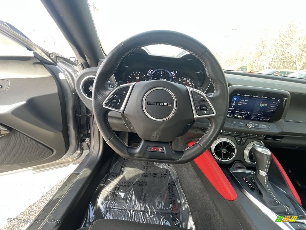 2022 Chevrolet Camaro SS Coupe Jet Black Steering Wheel Photo #145266553