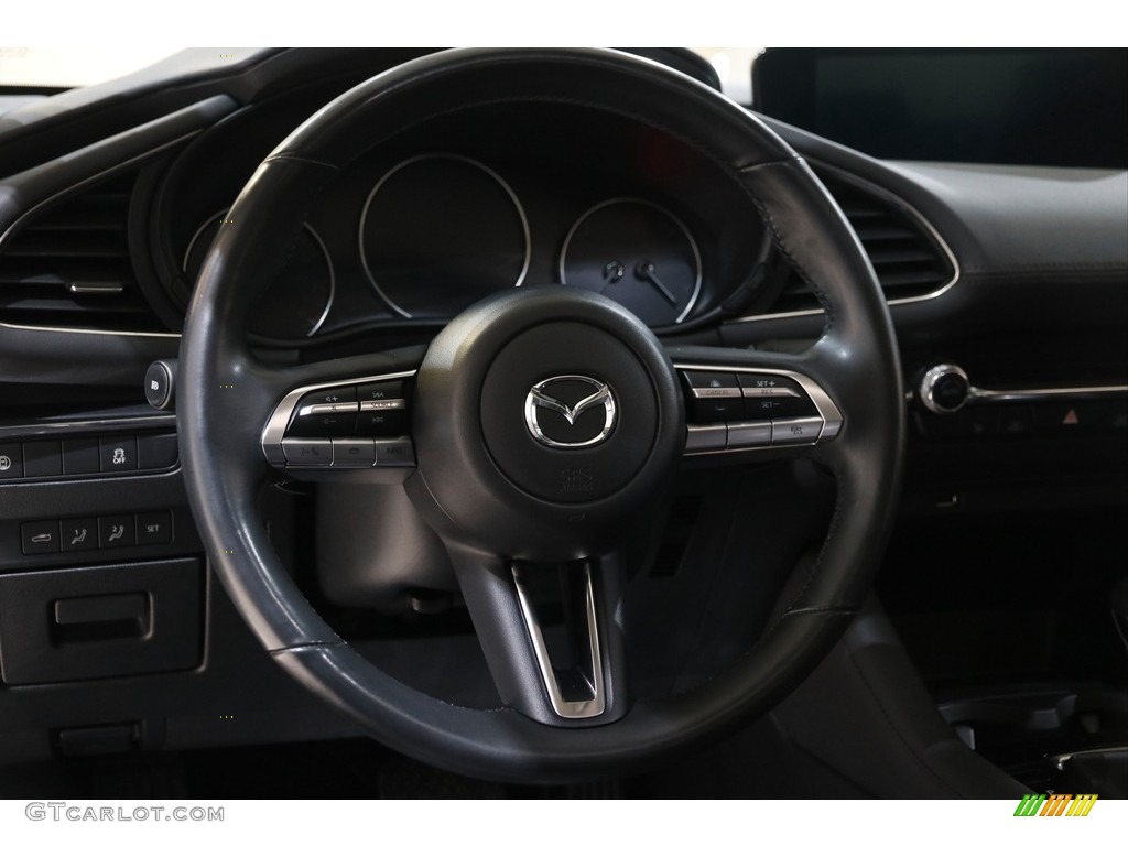 2020 Mazda MAZDA3 Premium Sedan AWD Black Steering Wheel Photo #145267366