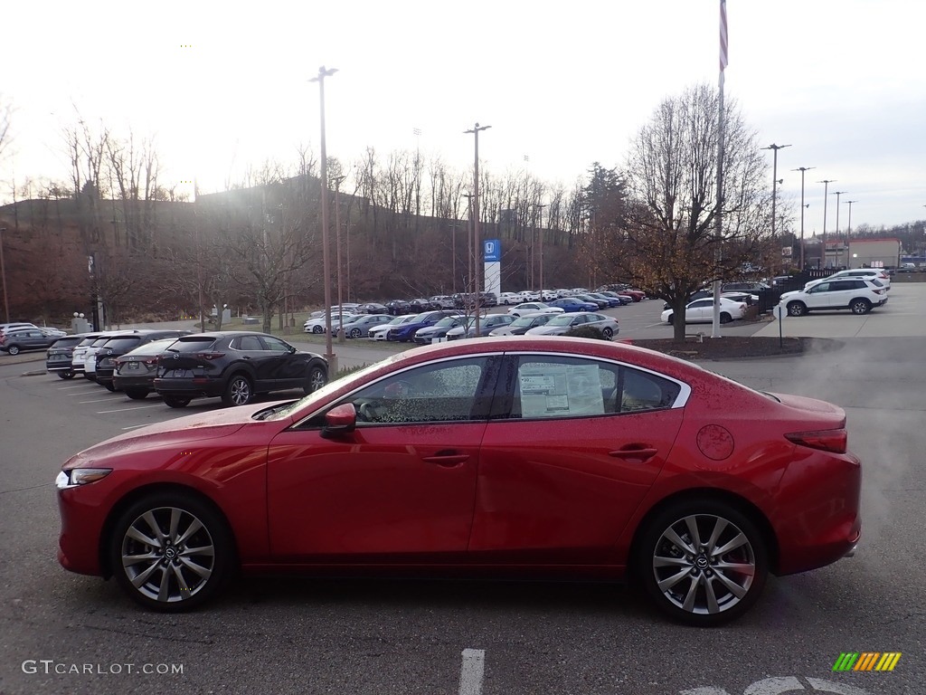 2022 Mazda3 Premium Sedan - Soul Red Crystal Metallic / Black photo #6