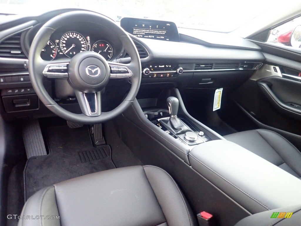 Black Interior 2022 Mazda Mazda3 Premium Sedan Photo #145267576