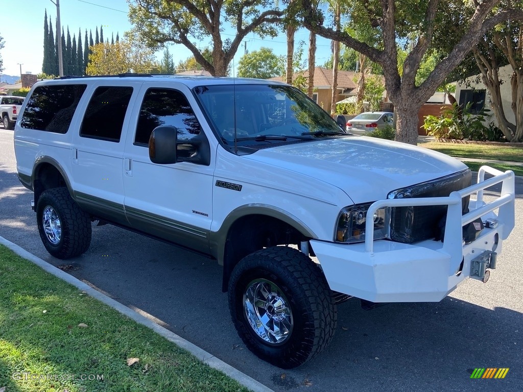 2002 Excursion Limited 4x4 - Oxford White / Medium Parchment photo #1