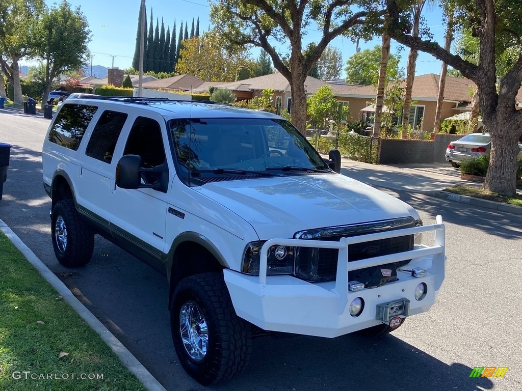 2002 Excursion Limited 4x4 - Oxford White / Medium Parchment photo #3