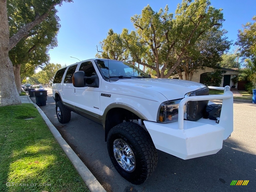 2002 Excursion Limited 4x4 - Oxford White / Medium Parchment photo #18