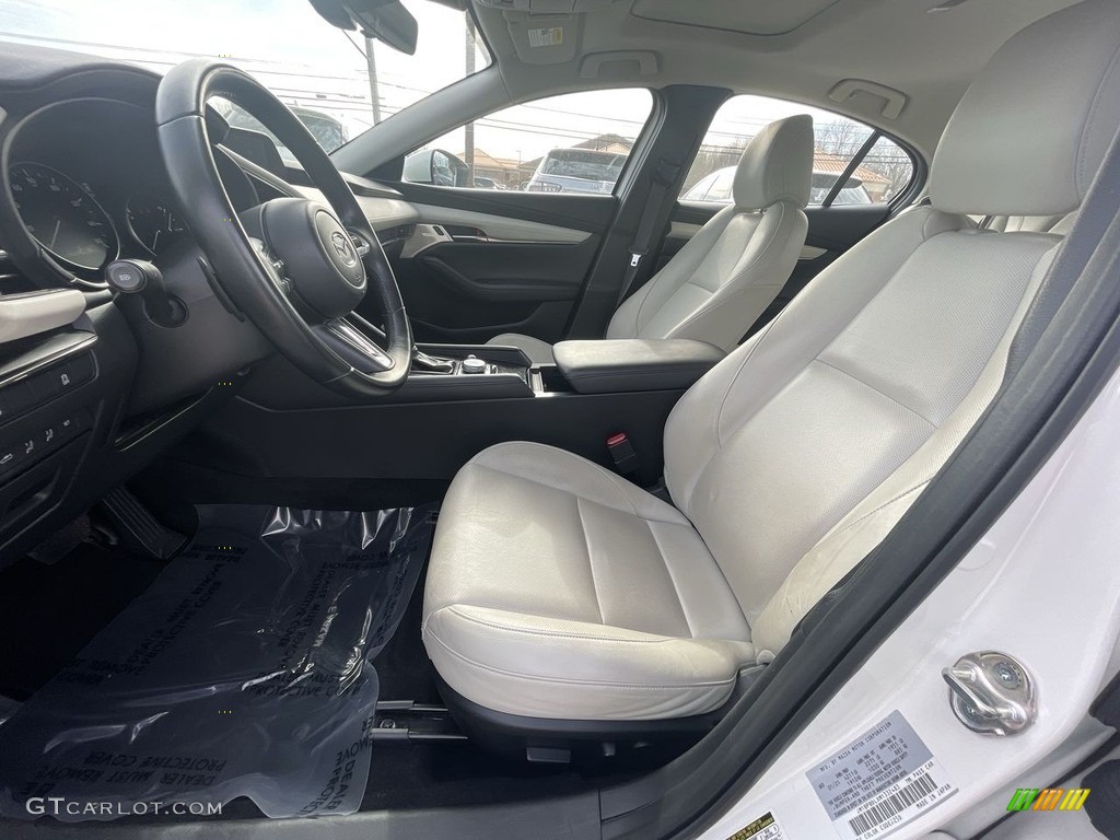 White Interior 2021 Mazda Mazda3 Premium Sedan AWD Photo #145270537