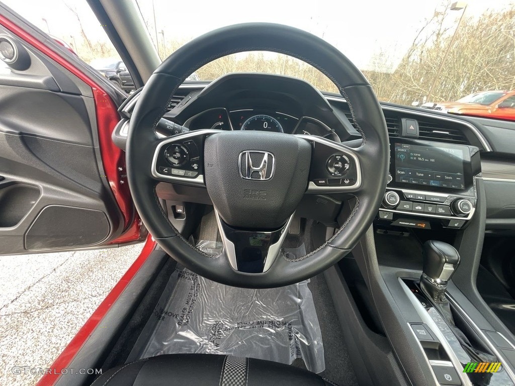 2021 Honda Civic EX Sedan Black Steering Wheel Photo #145270837
