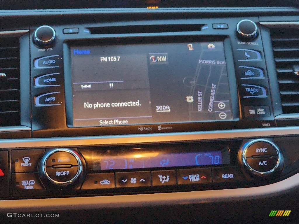 2015 Highlander XLE AWD - Predawn Gray Mica / Black photo #16