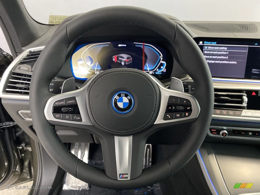 2023 BMW X5 xDrive45e Black Steering Wheel Photo #145272599