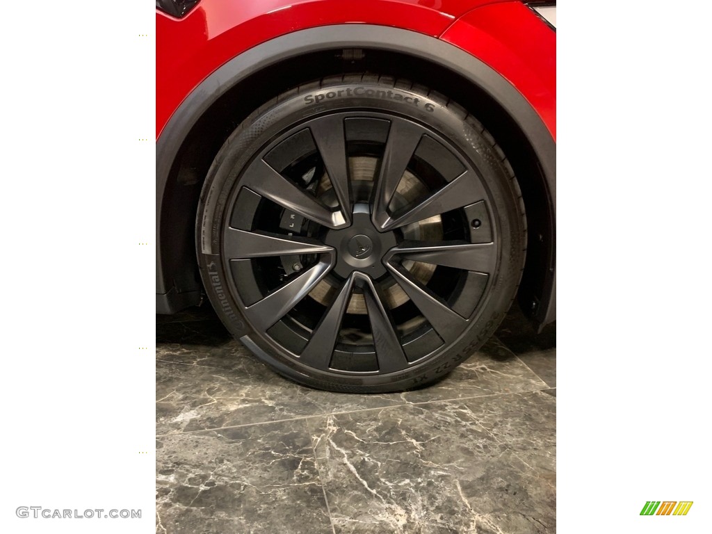 2022 Model X Plaid - Red Multi-Coat / Cream photo #9