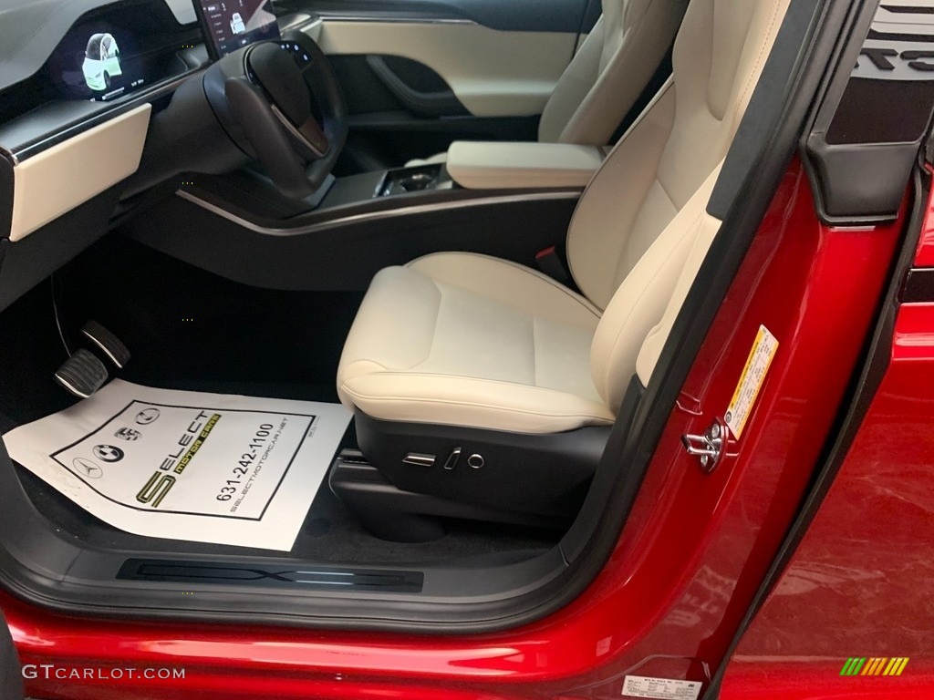 2022 Model X Plaid - Red Multi-Coat / Cream photo #10