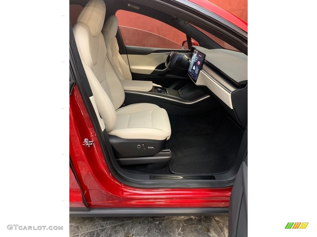 2022 Model X Plaid - Red Multi-Coat / Cream photo #13