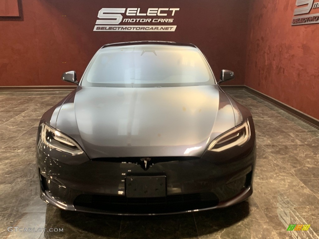 2021 Model S Plaid AWD - Midnight Silver Metallic / Black photo #2