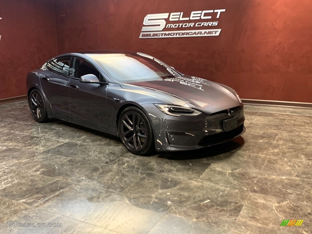 Midnight Silver Metallic 2021 Tesla Model S Plaid AWD Exterior Photo #145275155