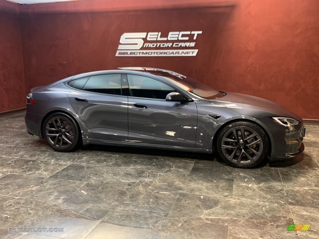 Midnight Silver Metallic 2021 Tesla Model S Plaid AWD Exterior Photo #145275160