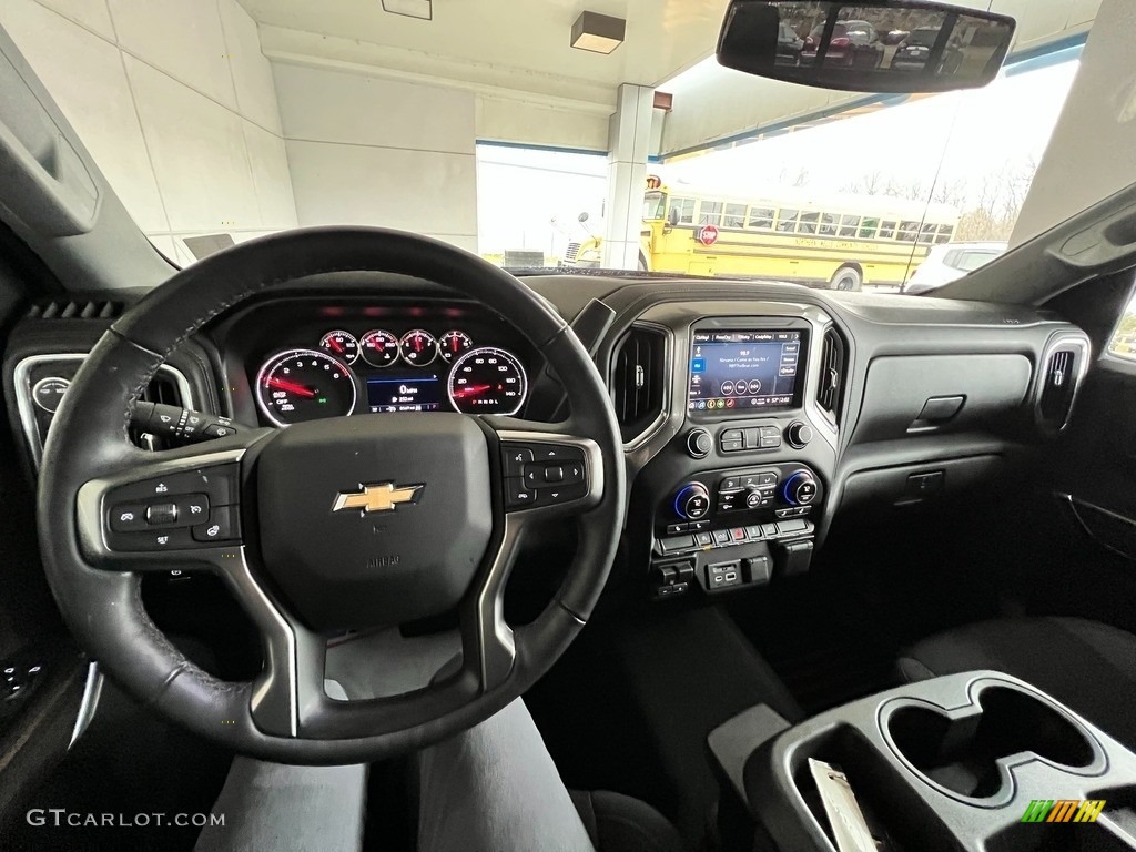 2021 Chevrolet Silverado 1500 LT Crew Cab 4x4 Jet Black Dashboard Photo #145276319