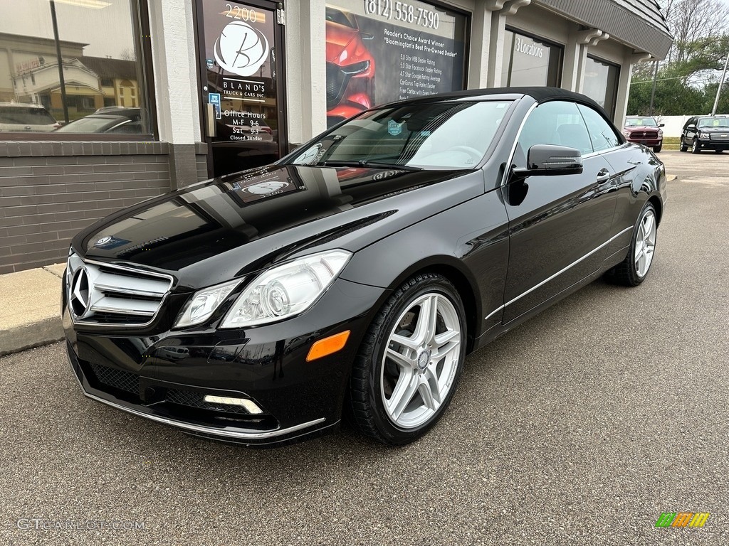 2011 E 350 Cabriolet - Obsidian Black Metallic / Black photo #3