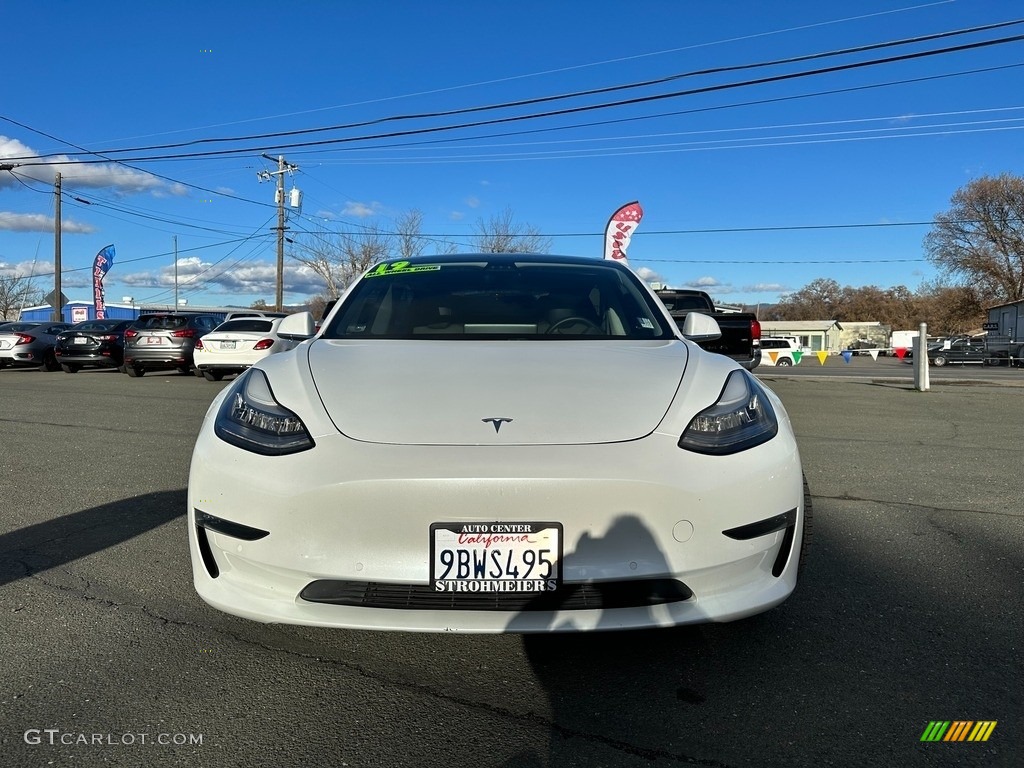 2019 Model 3 Long Range - Pearl White Multi-Coat / Black photo #2