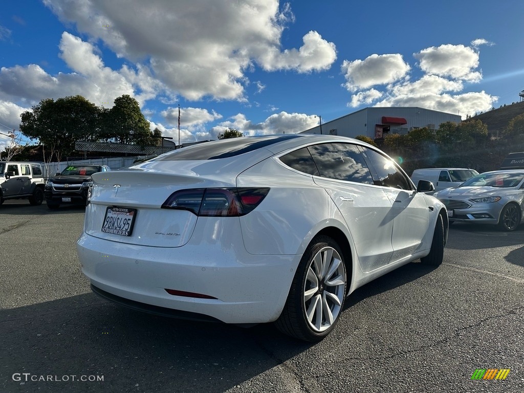 2019 Model 3 Long Range - Pearl White Multi-Coat / Black photo #7