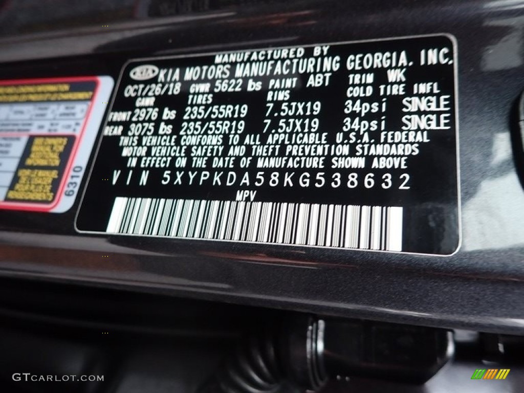 2019 Sorento SX AWD - Platinum Graphite / Satin Black photo #20