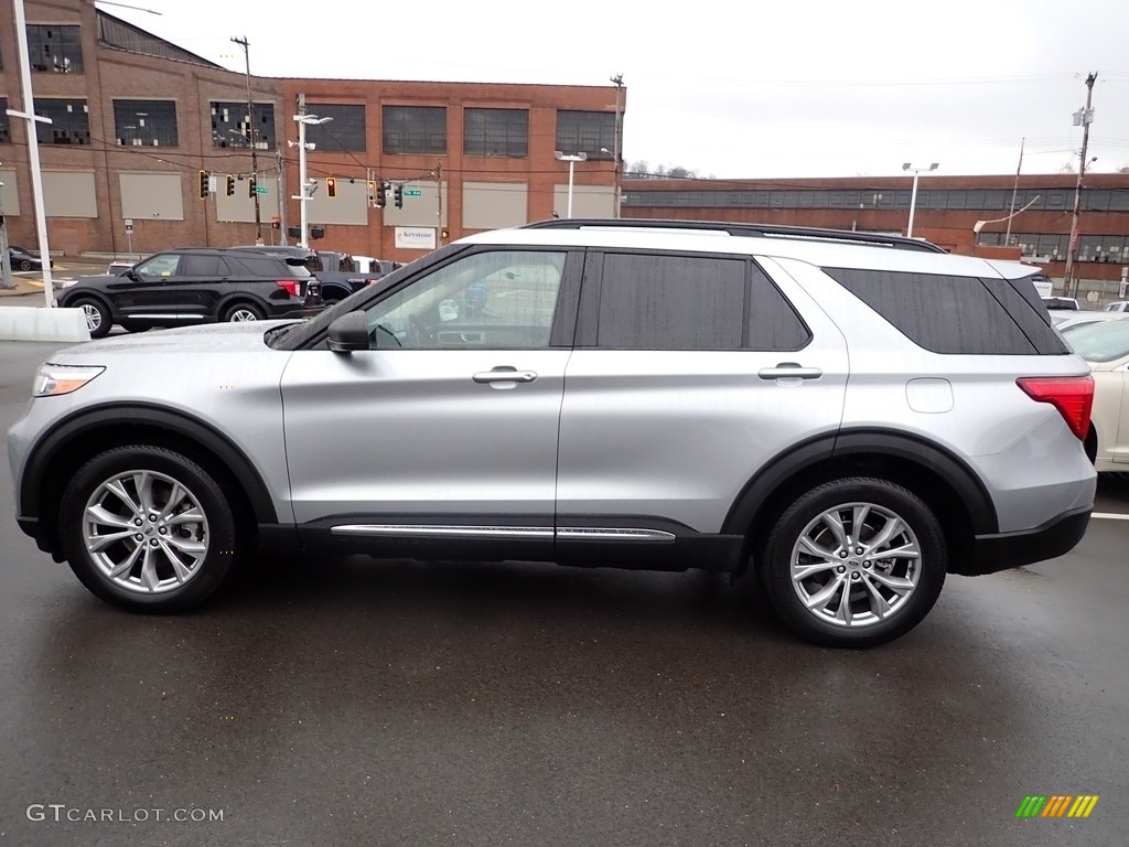 2020 Explorer XLT 4WD - Iconic Silver Metallic / Sandstone photo #5