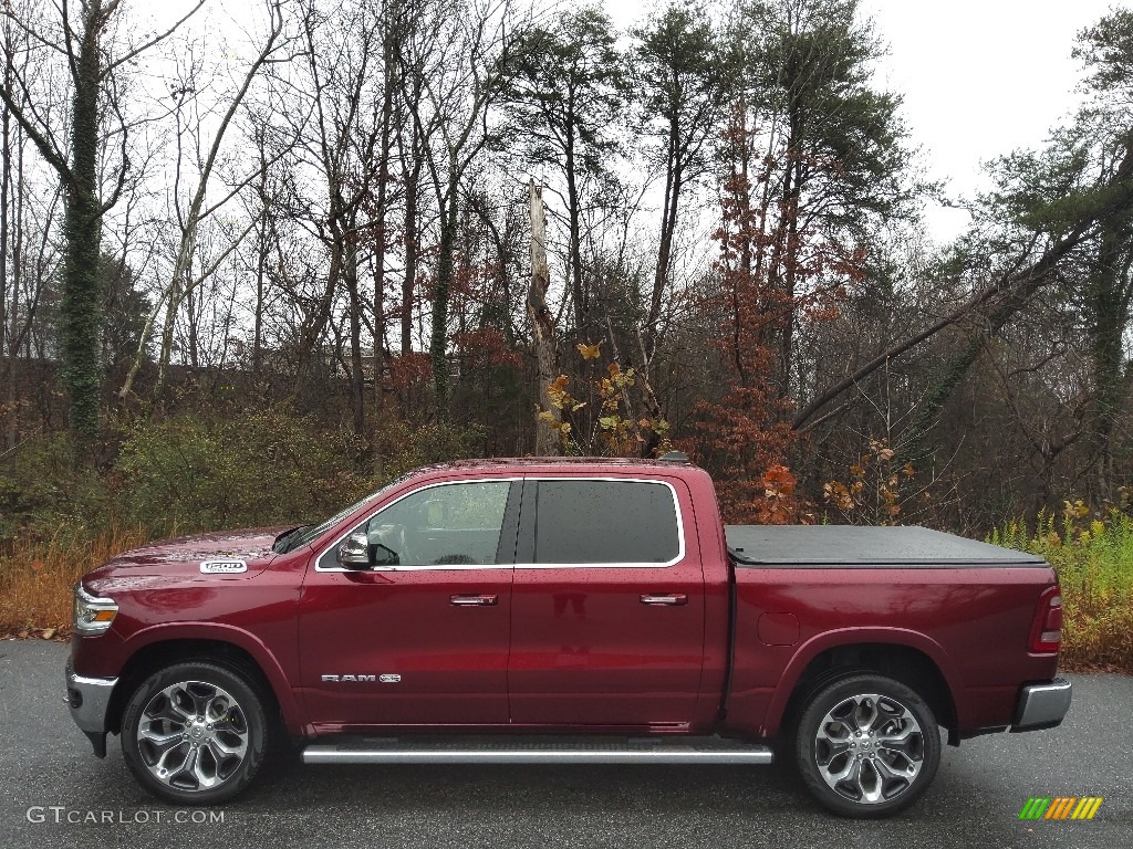 2022 1500 Limited Longhorn Crew Cab 4x4 - Delmonico Red Pearl / Black/New Saddle photo #1