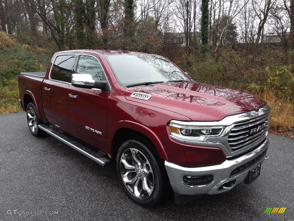 Delmonico Red Pearl 2022 Ram 1500 Limited Longhorn Crew Cab 4x4 Exterior Photo #145280683