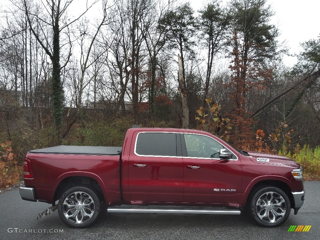 Delmonico Red Pearl 2022 Ram 1500 Limited Longhorn Crew Cab 4x4 Exterior Photo #145280696