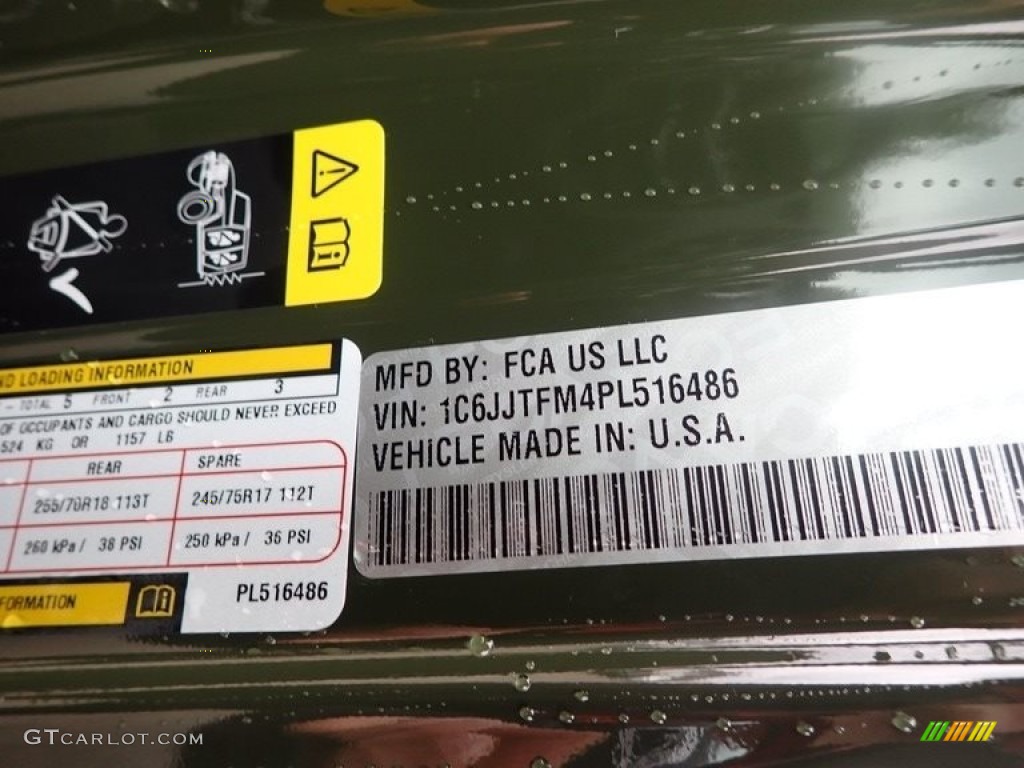 2023 Gladiator Overland 4x4 - Sarge Green / Black photo #20