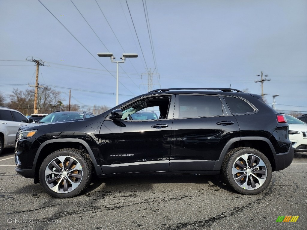 Diamond Black Crystal Pearl 2022 Jeep Cherokee Limited 4x4 Exterior Photo #145282296