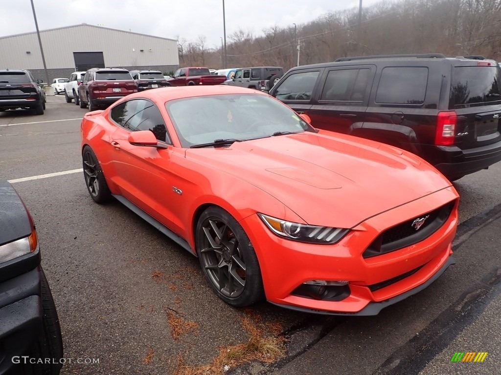 2015 Mustang GT Coupe - Competition Orange / Ebony photo #3