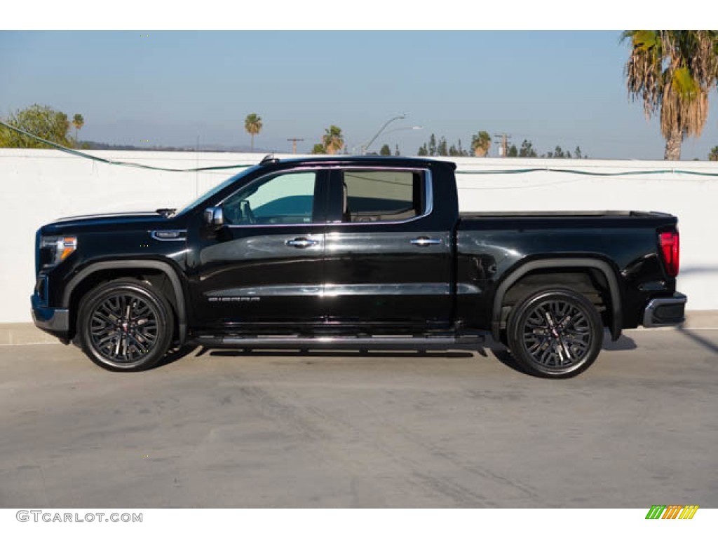 Onyx Black 2019 GMC Sierra 1500 SLT Crew Cab 4WD Exterior Photo #145282557