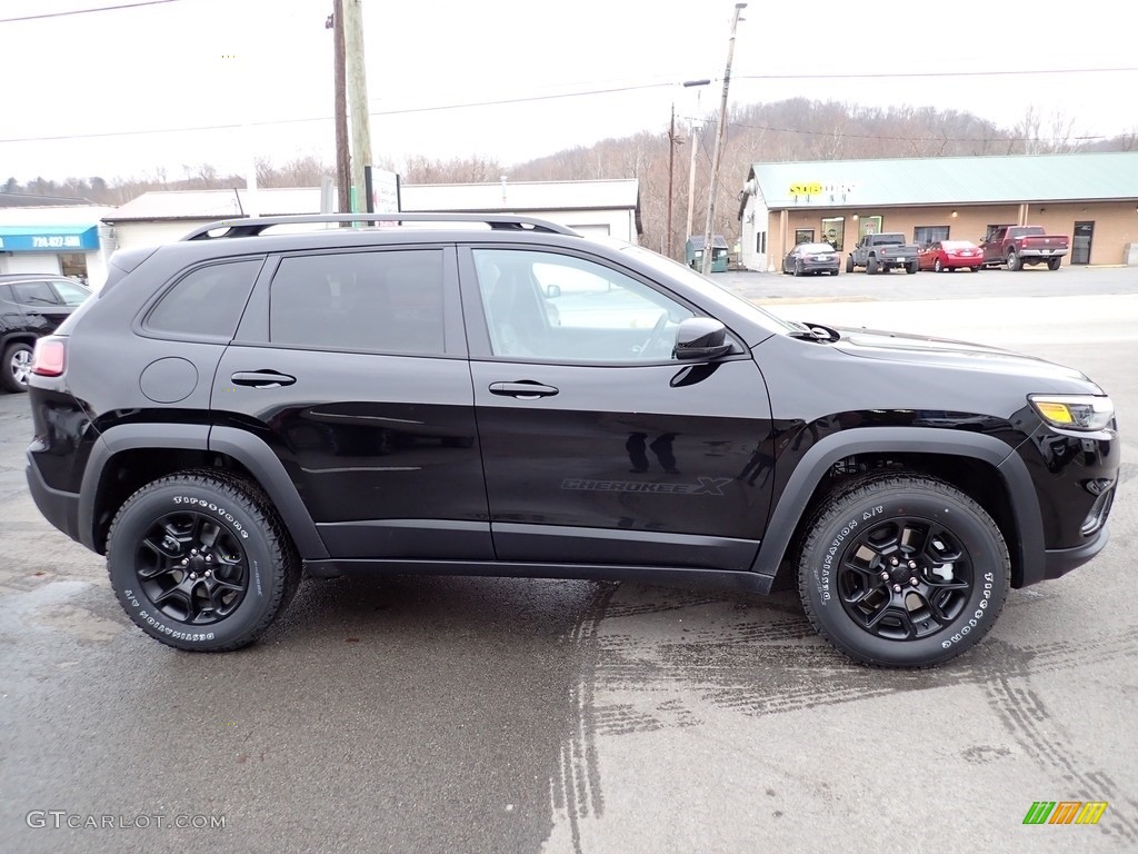 Diamond Black Crystal Pearl 2022 Jeep Cherokee X 4x4 Exterior Photo #145282827