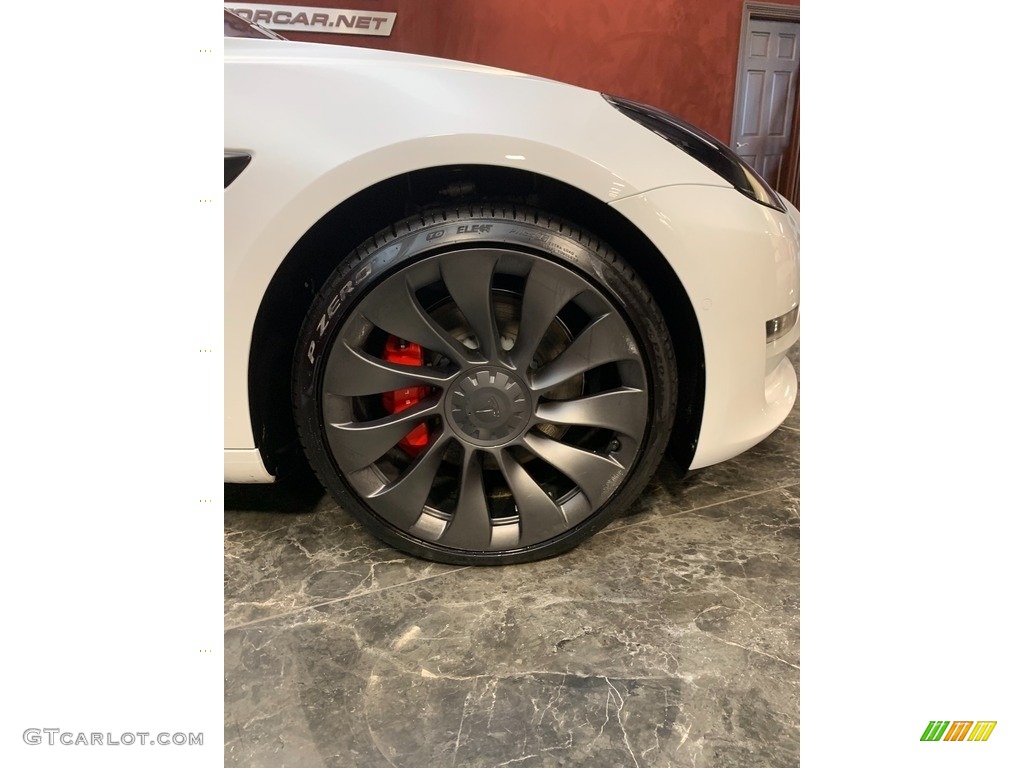2022 Model 3 Performance AWD - Pearl White Multi-Coat / White photo #6