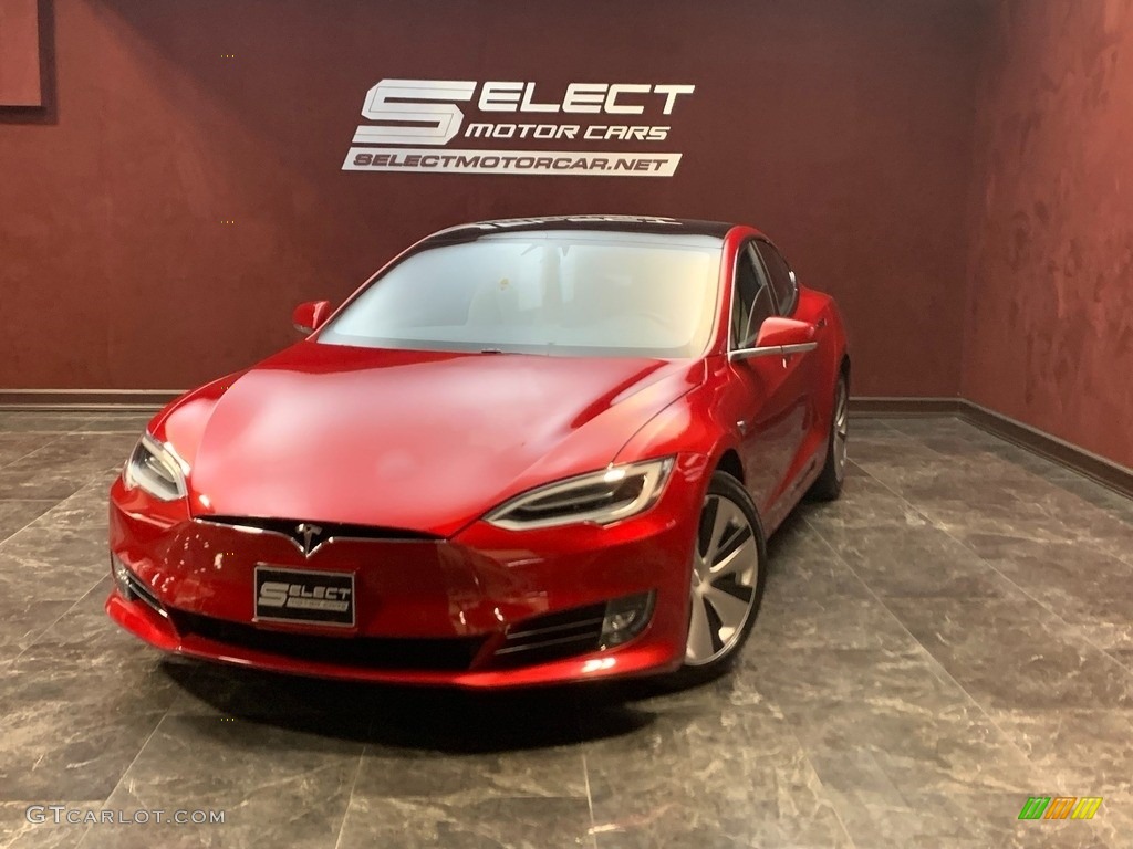 Red Multi-Coat Tesla Model S