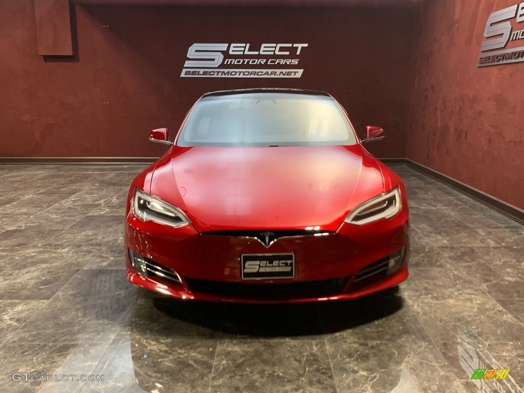 2020 Model S Long Range Plus - Red Multi-Coat / Cream photo #2