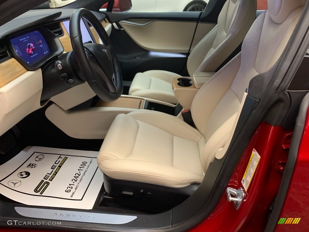 2020 Model S Long Range Plus - Red Multi-Coat / Cream photo #7