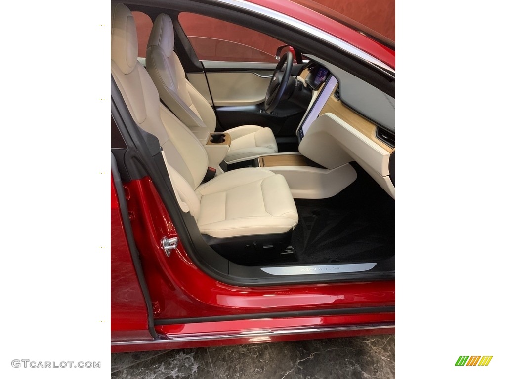 2020 Model S Long Range Plus - Red Multi-Coat / Cream photo #10