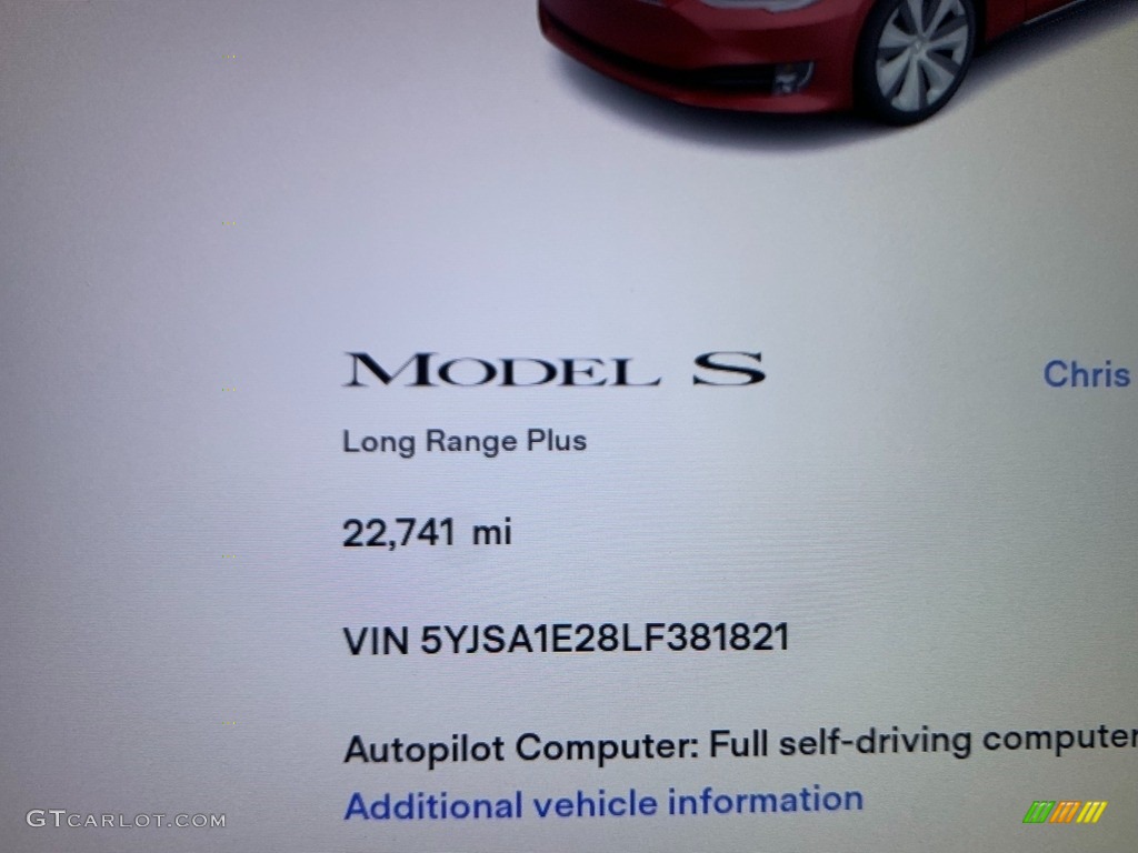 2020 Model S Long Range Plus - Red Multi-Coat / Cream photo #15