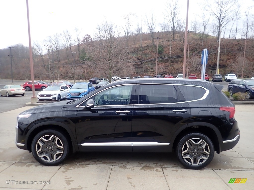 Twilight Black 2023 Hyundai Santa Fe Hybrid Limited AWD Exterior Photo #145286703
