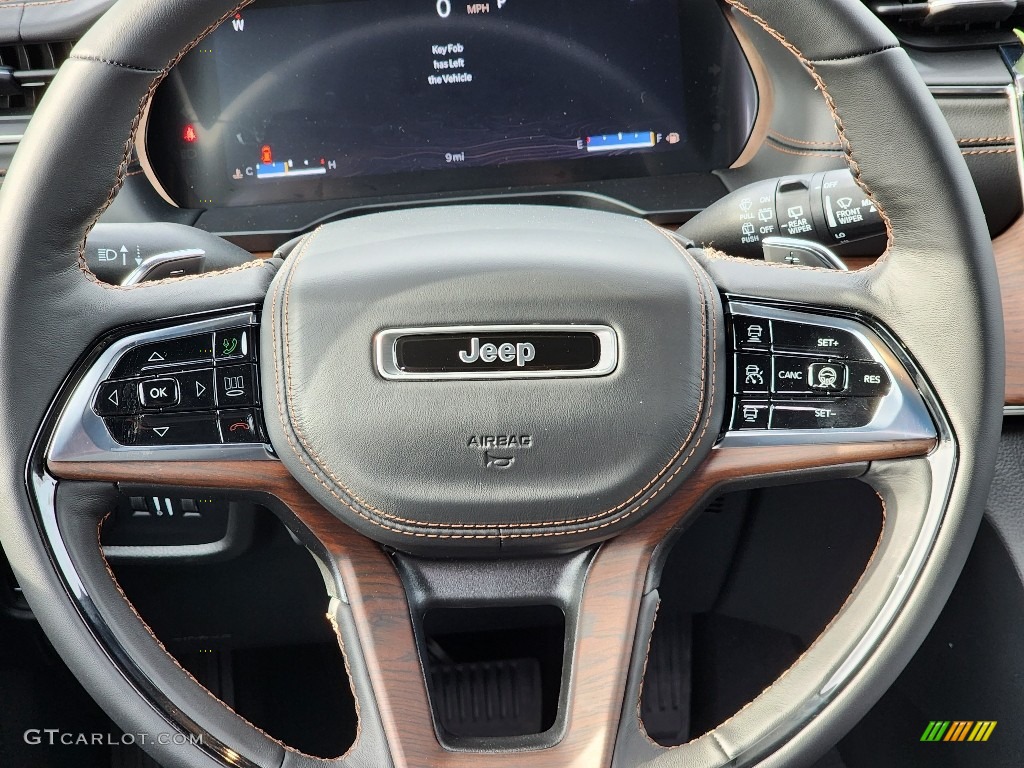 2023 Jeep Grand Cherokee L Summit 4x4 Global Black Steering Wheel Photo #145287039