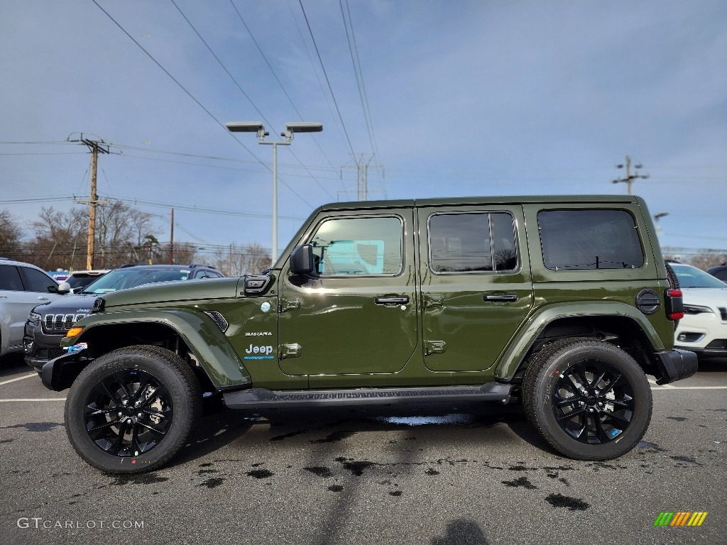 Sarge Green 2023 Jeep Wrangler Unlimited Sahara 4XE Hybrid Exterior Photo #145287280