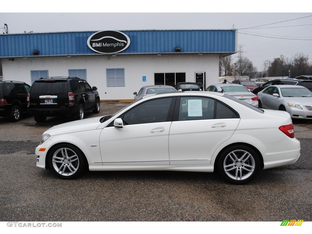 2012 C 250 Sport - Arctic White / Black photo #2