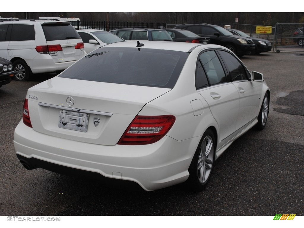 2012 C 250 Sport - Arctic White / Black photo #5