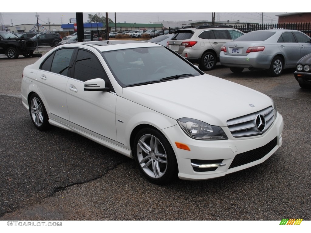 2012 C 250 Sport - Arctic White / Black photo #7