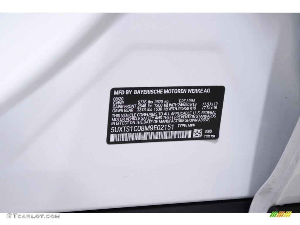 2021 BMW X3 xDrive30e Color Code Photos