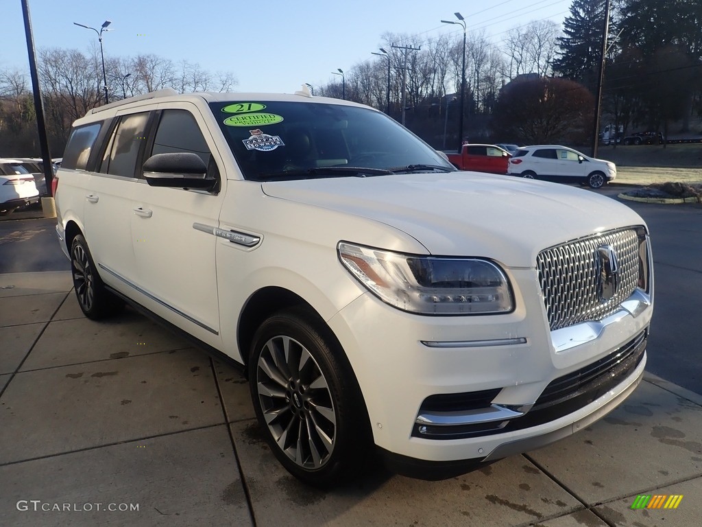 Pristine White 2021 Lincoln Navigator Reserve 4x4 Exterior Photo #145291408