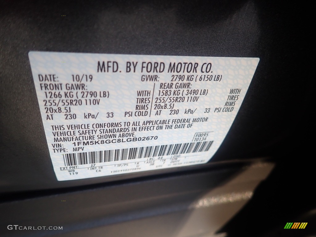 2020 Explorer ST 4WD - Magnetic Metallic / Ebony photo #23