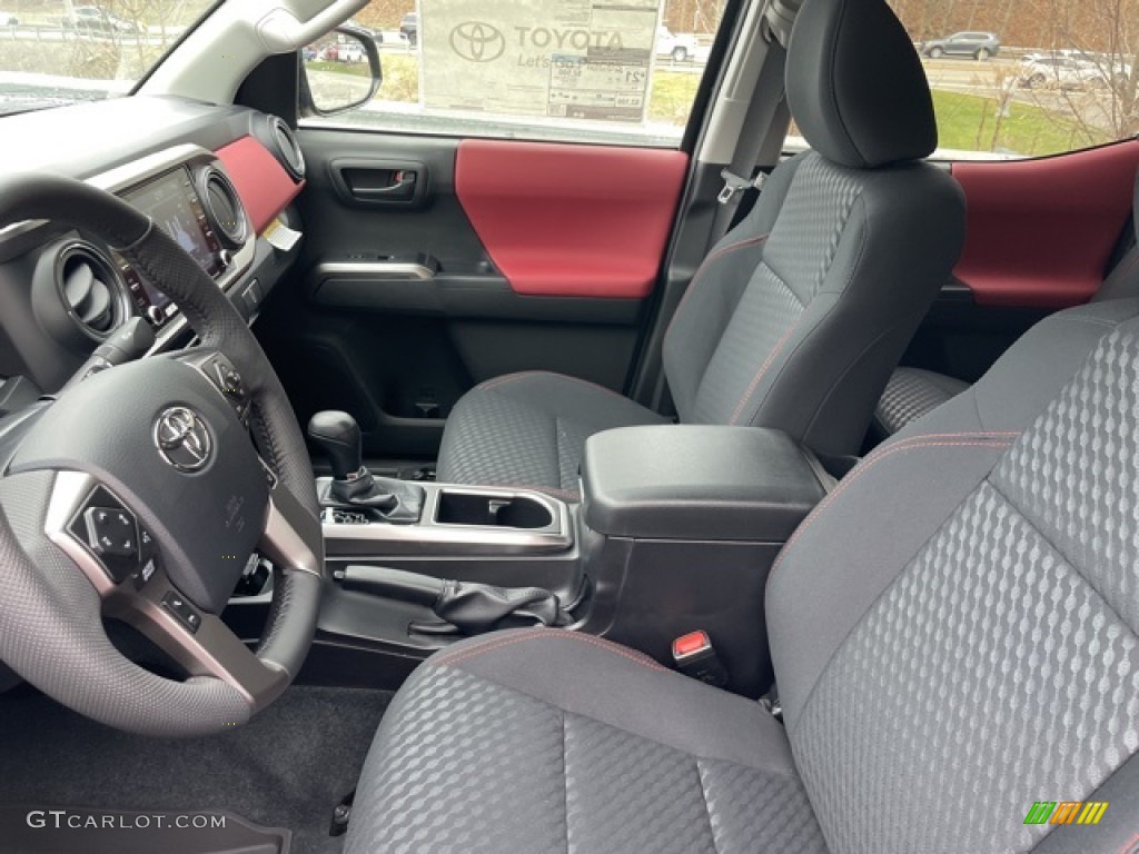 Black/Red Interior 2023 Toyota Tacoma SR5 Double Cab Photo #145294469